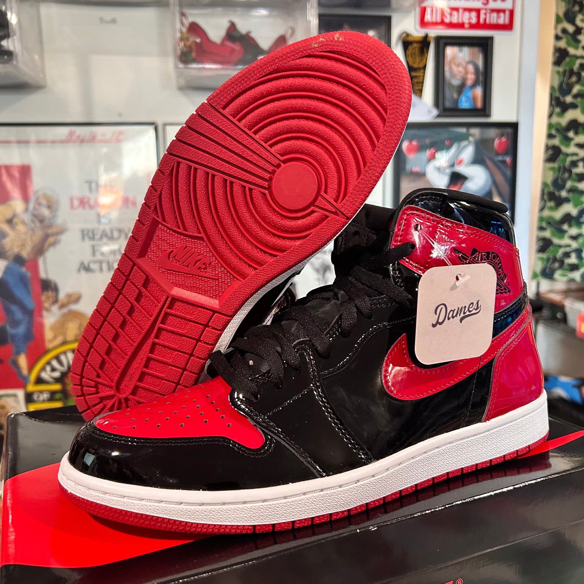 Bred Patent Jordan 1’s