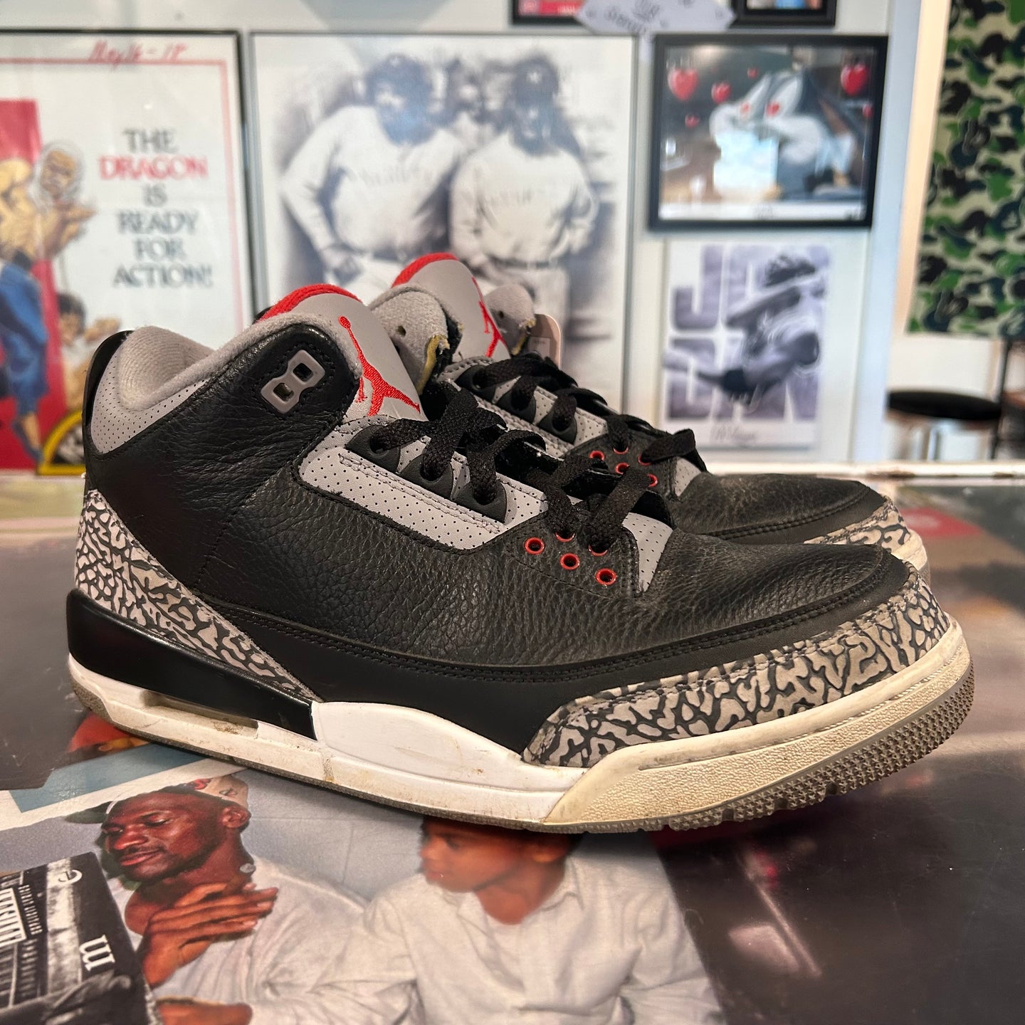 2017 Black Cement 3’s