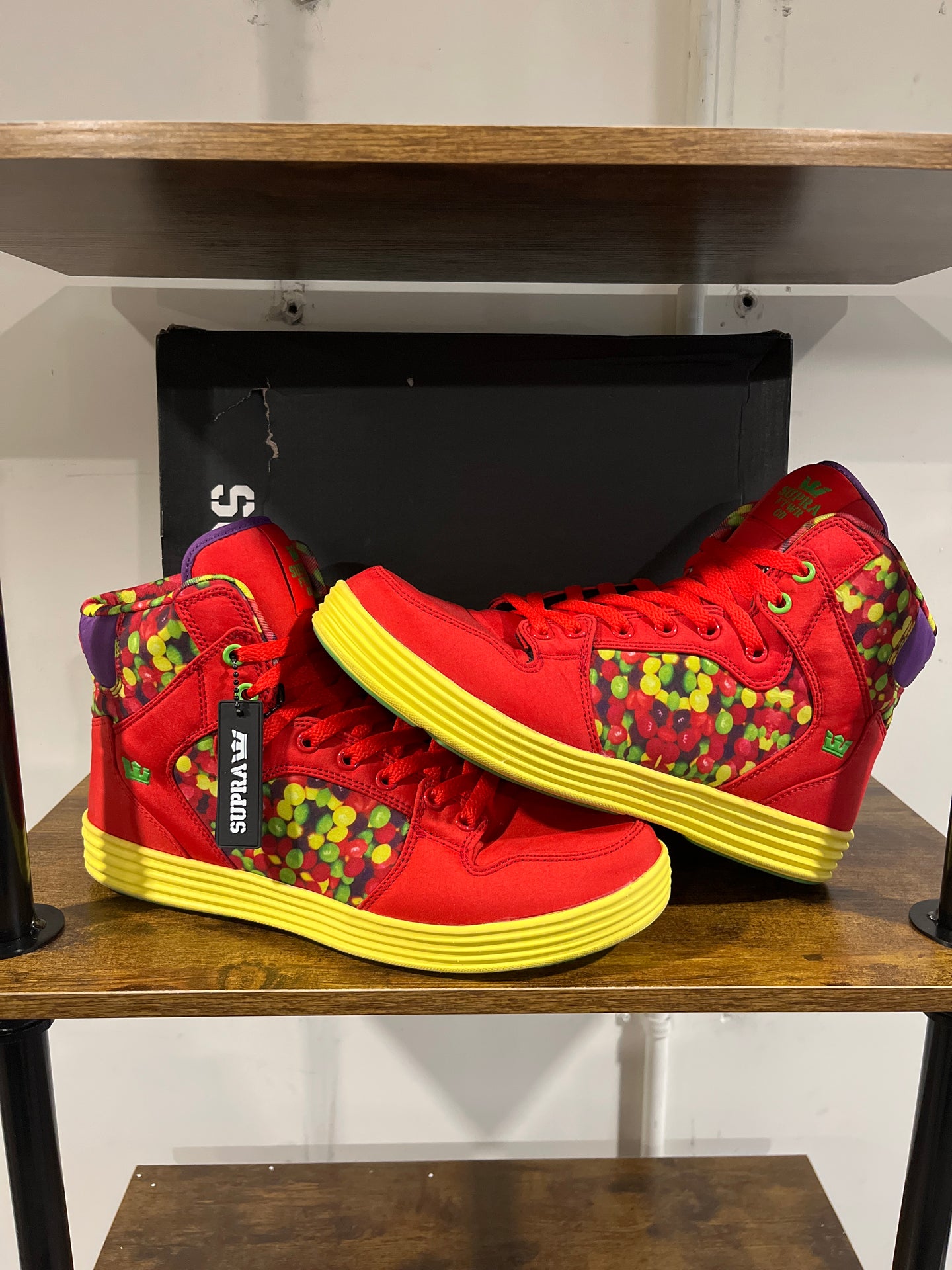 Supra Vaider Lite Candy Fire Red Supra Skittles