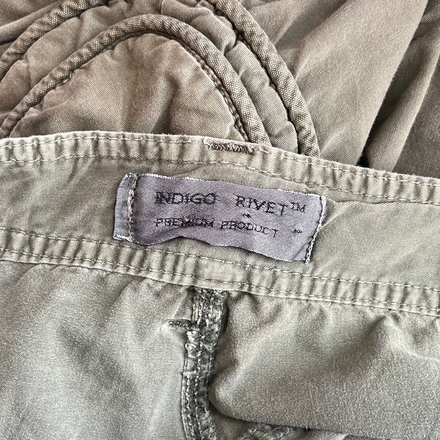 Indigo Rivet Cargo Shorts