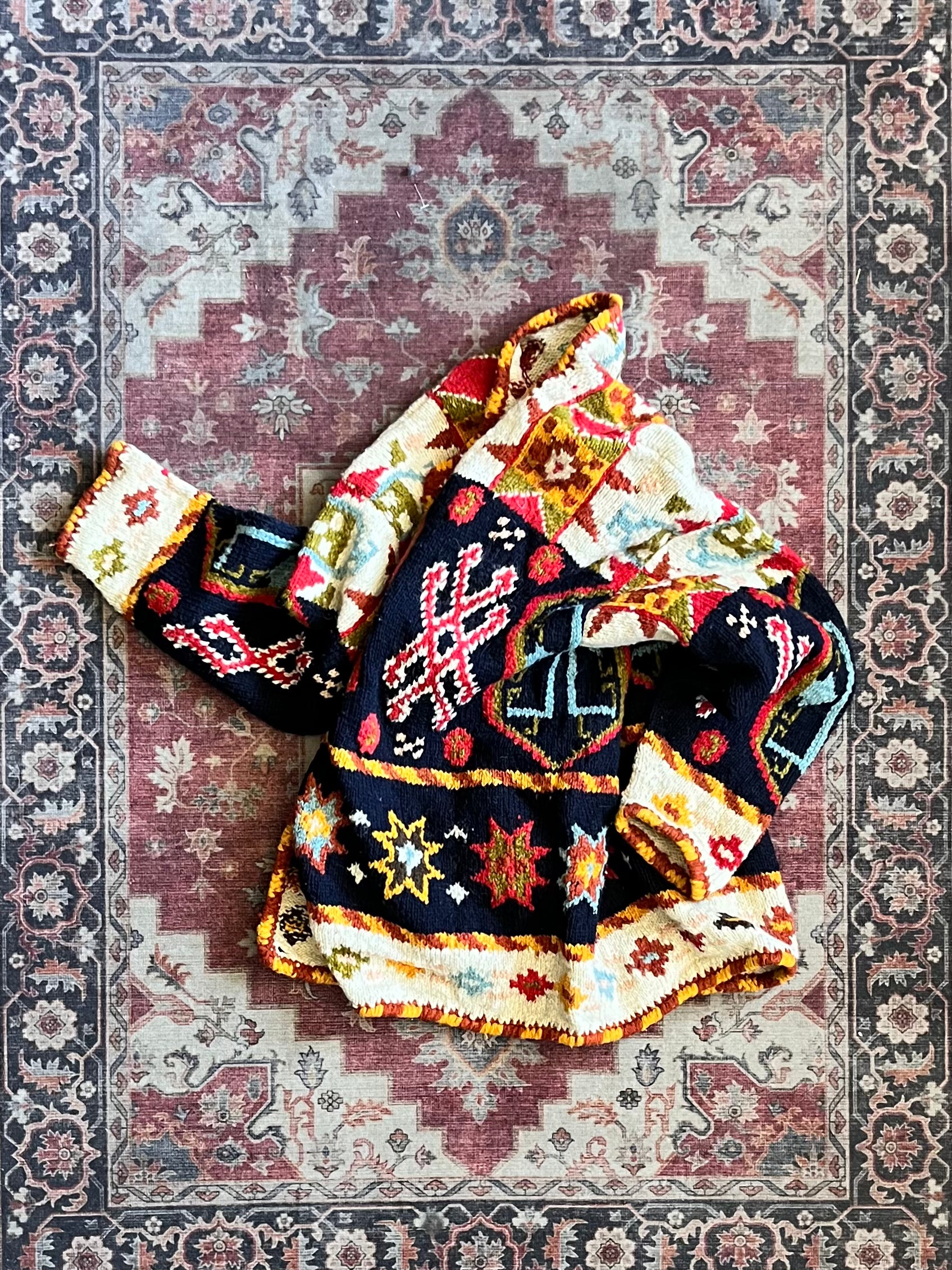 Vintage MFA Boston Heavy Wool Cardigan Sweater