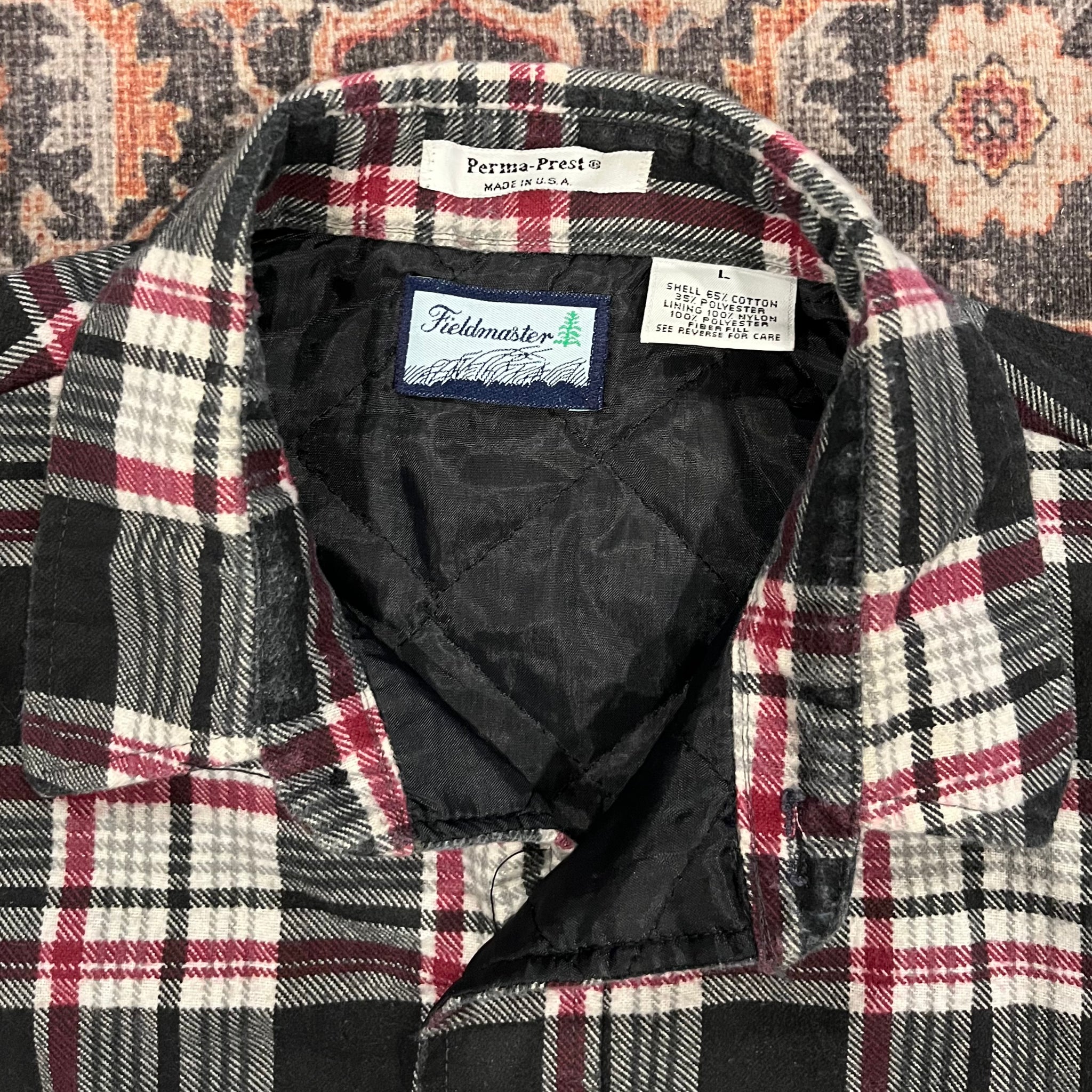 Vintage Sears Fieldmaster Quilted Lining Flannel