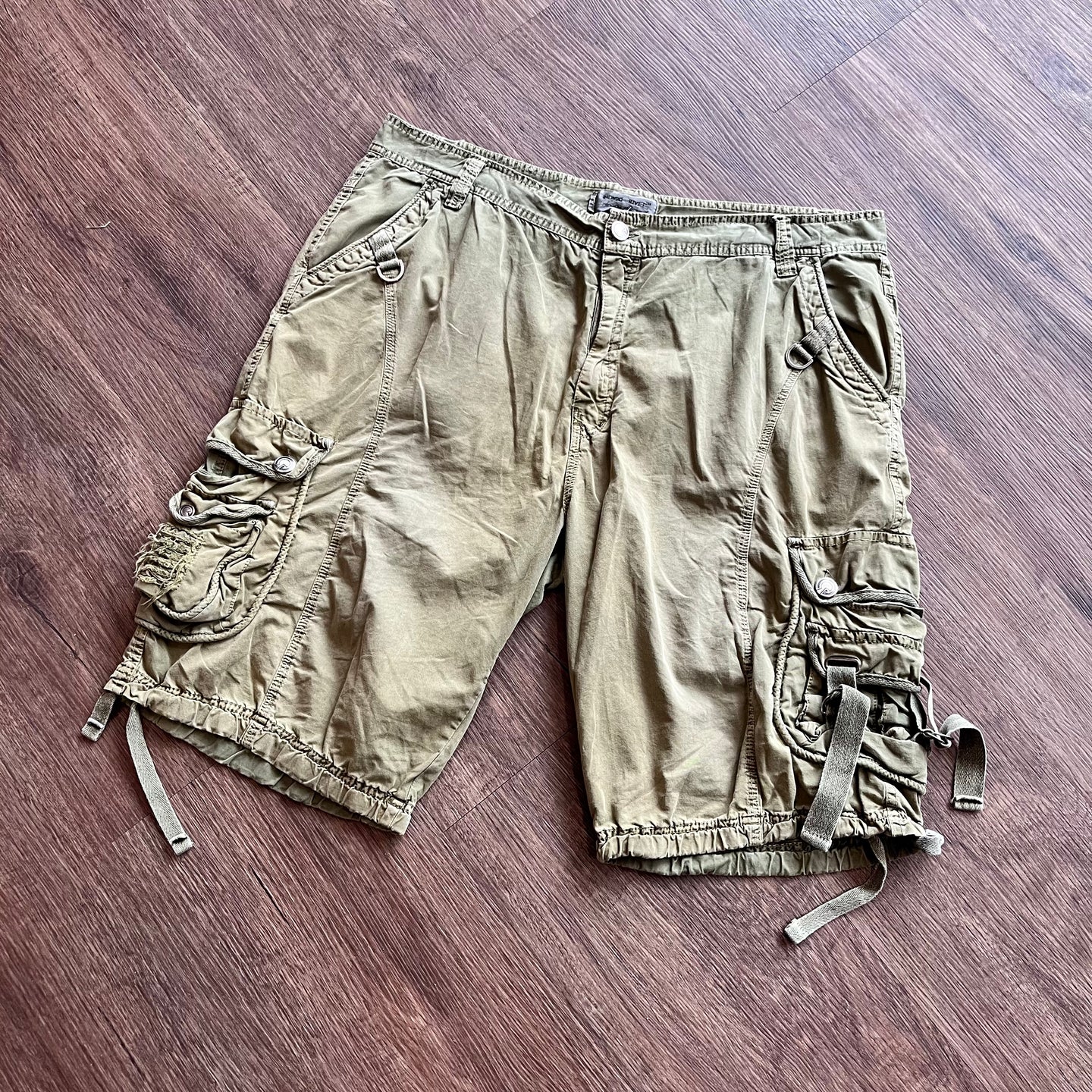 Indigo Rivet Cargo Shorts