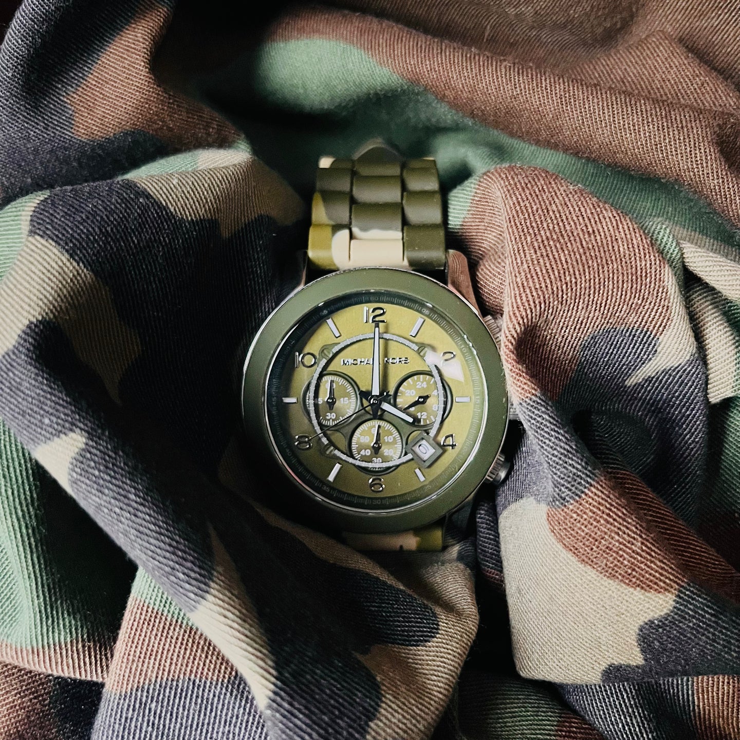 Michael Kors Camouflage Watch w/Box