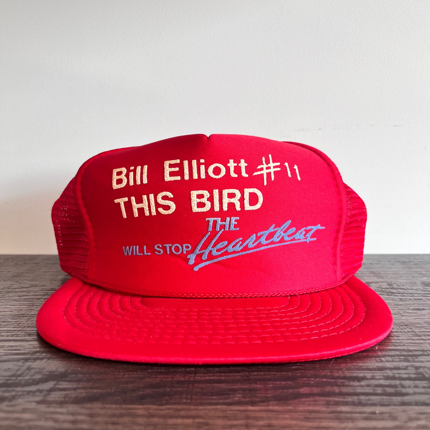 Vintage Bill Elliott #11 This Bird Will Stop The Heartbeat Trucker SnapBack