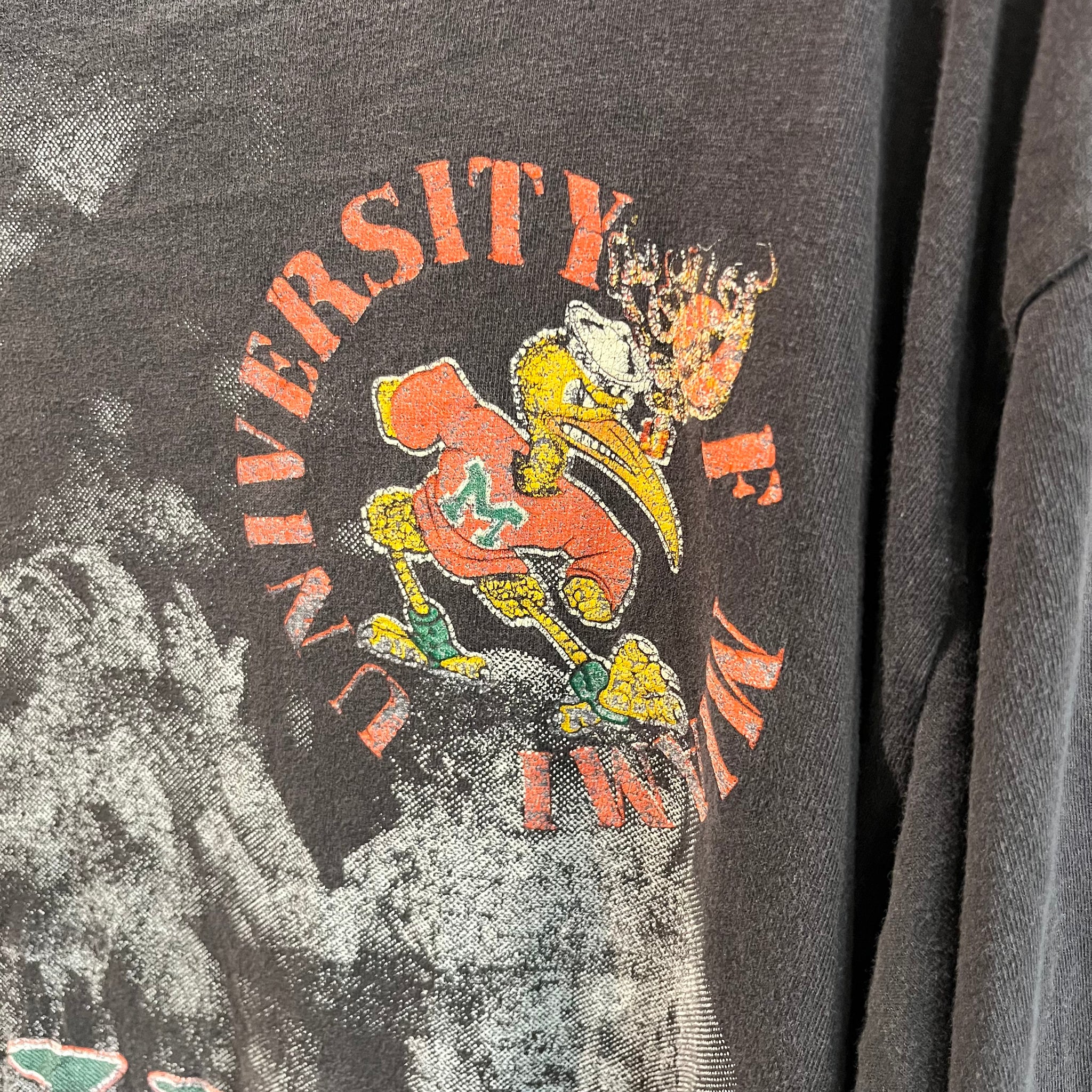 1990 University of Miami Thrashed T-shirt