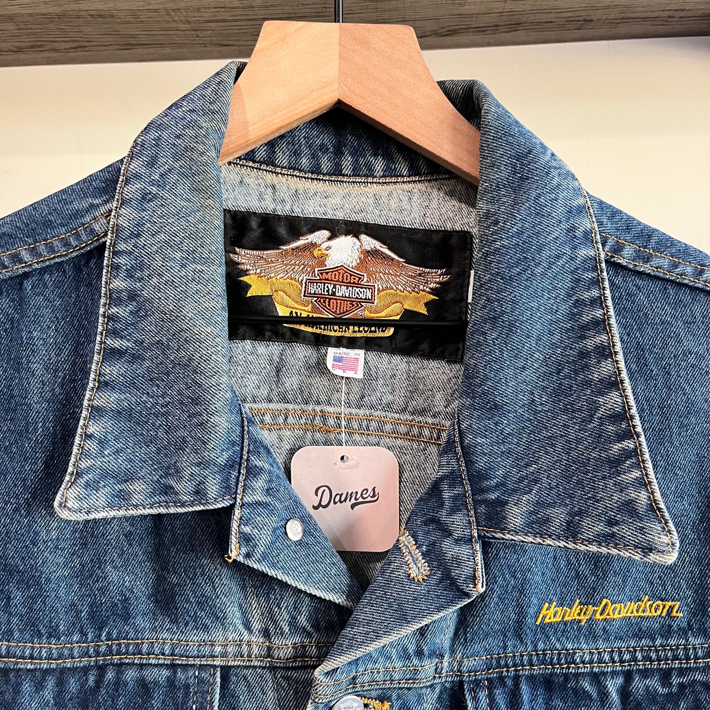 Vintage Harley Davidson Denim Vest