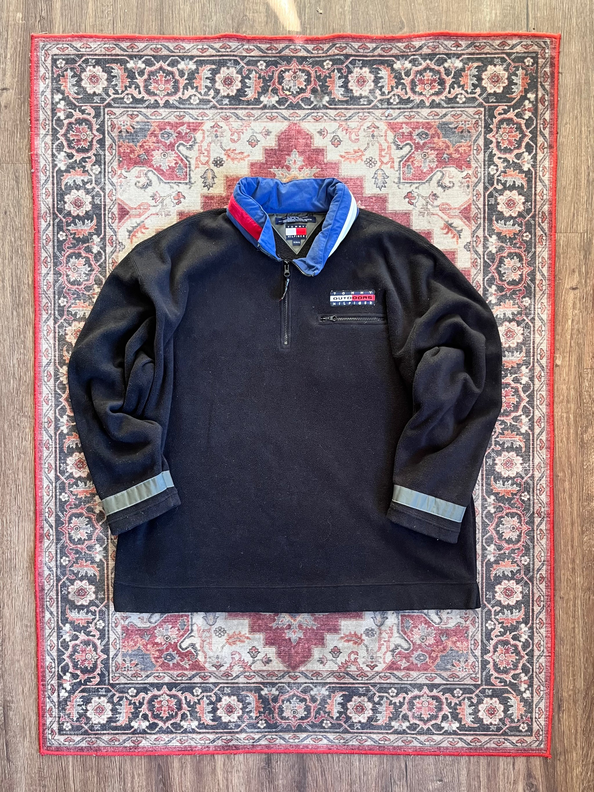 1990s Tommy Hilfiger Hooded Fleece Pullover