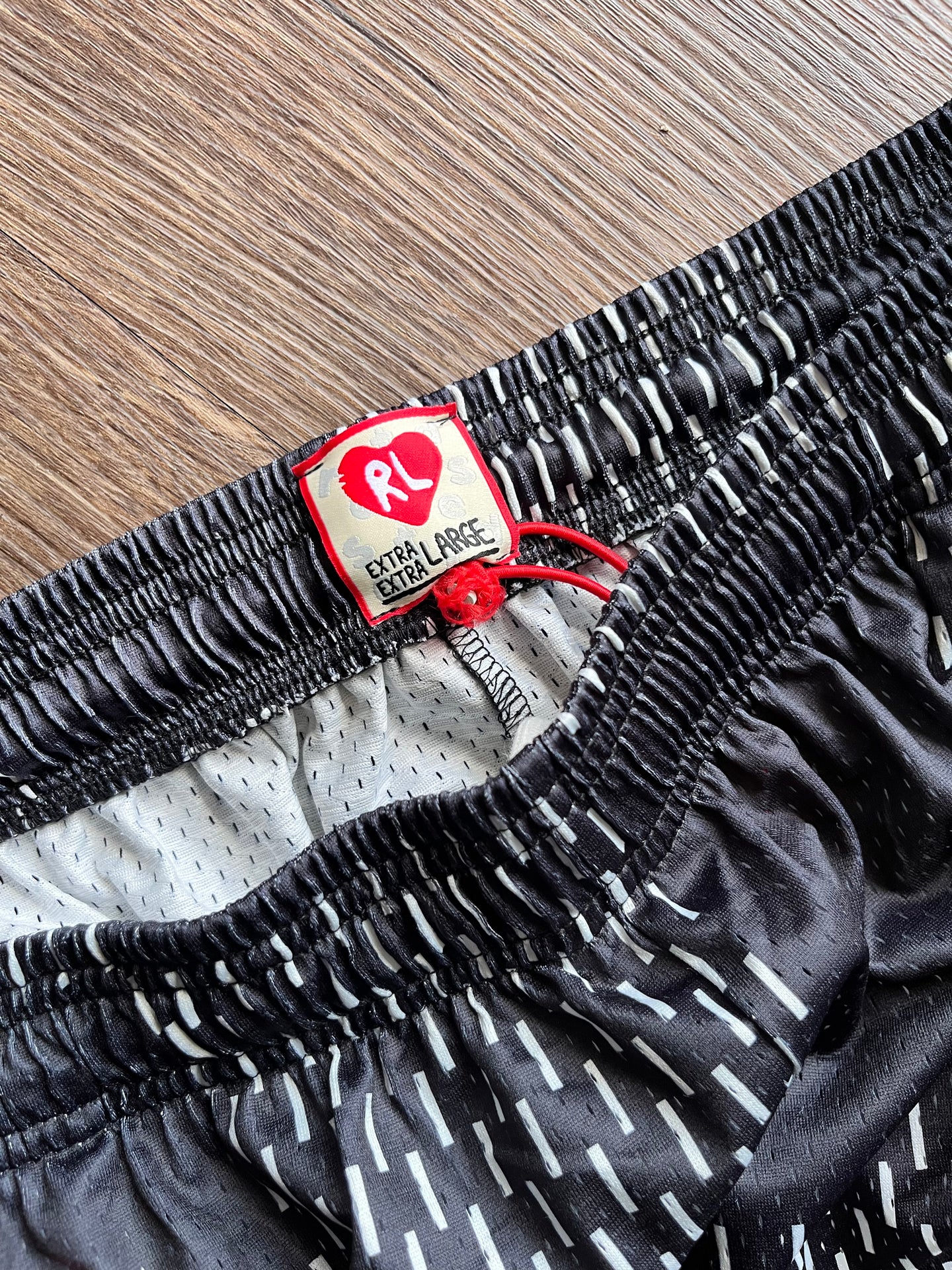 Red Letters Mesh Shorts