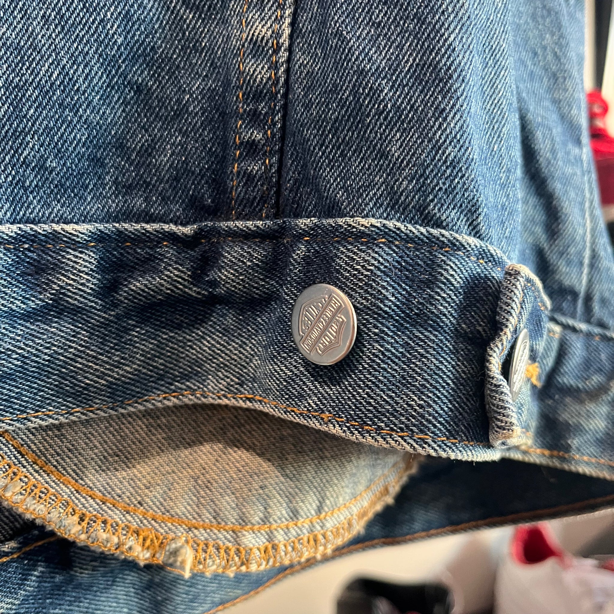 Vintage Harley Davidson Denim Vest