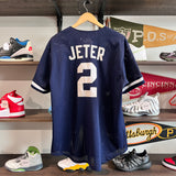 Vintage 1998 World Series Derek Jeter NY Yankees Baseball Jersey