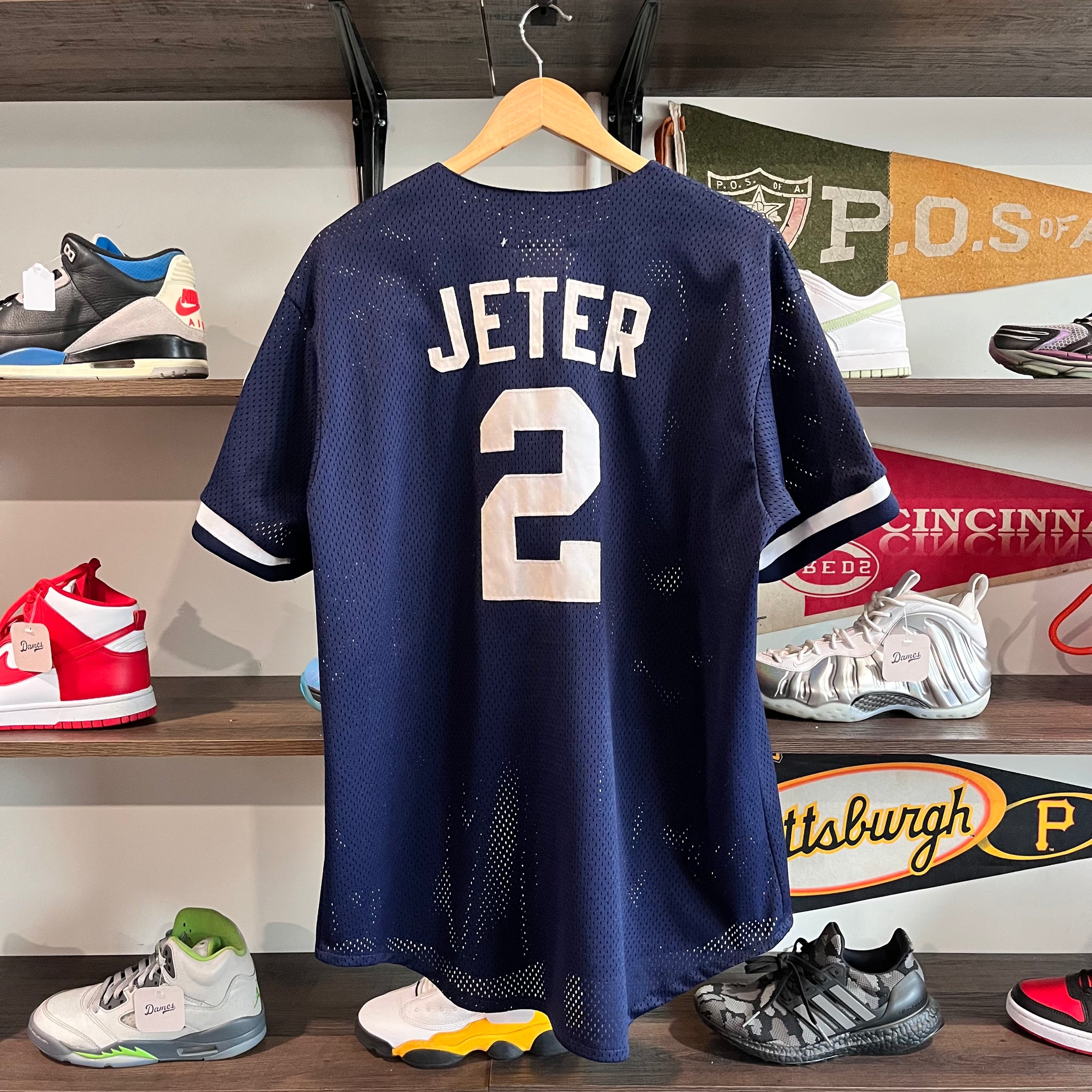 Vintage 1998 World Series Derek Jeter NY Yankees Baseball Jersey