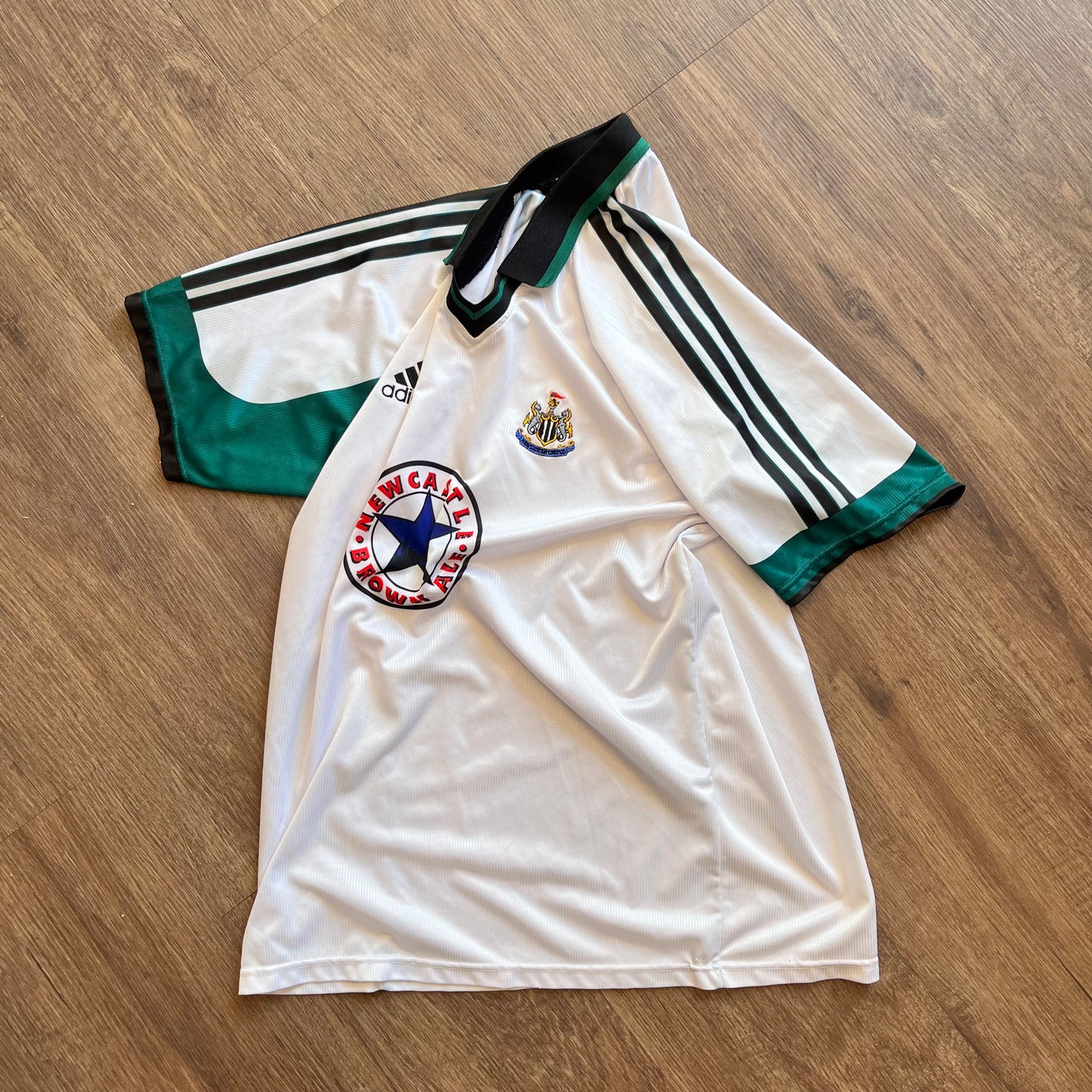 Vintage Adidas New Castle United Brown Ale Soccer Jersey