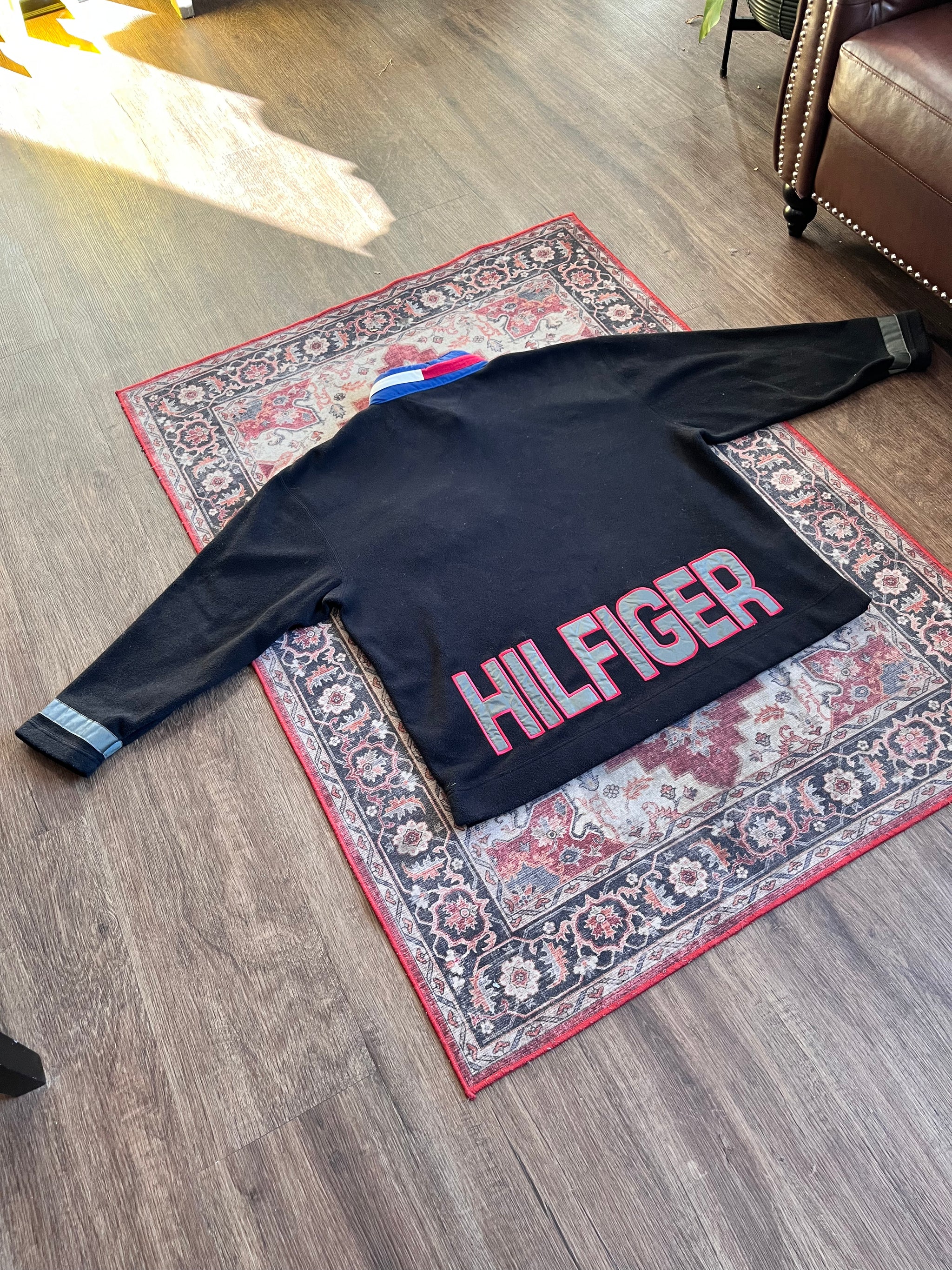 1990s Tommy Hilfiger Hooded Fleece Pullover
