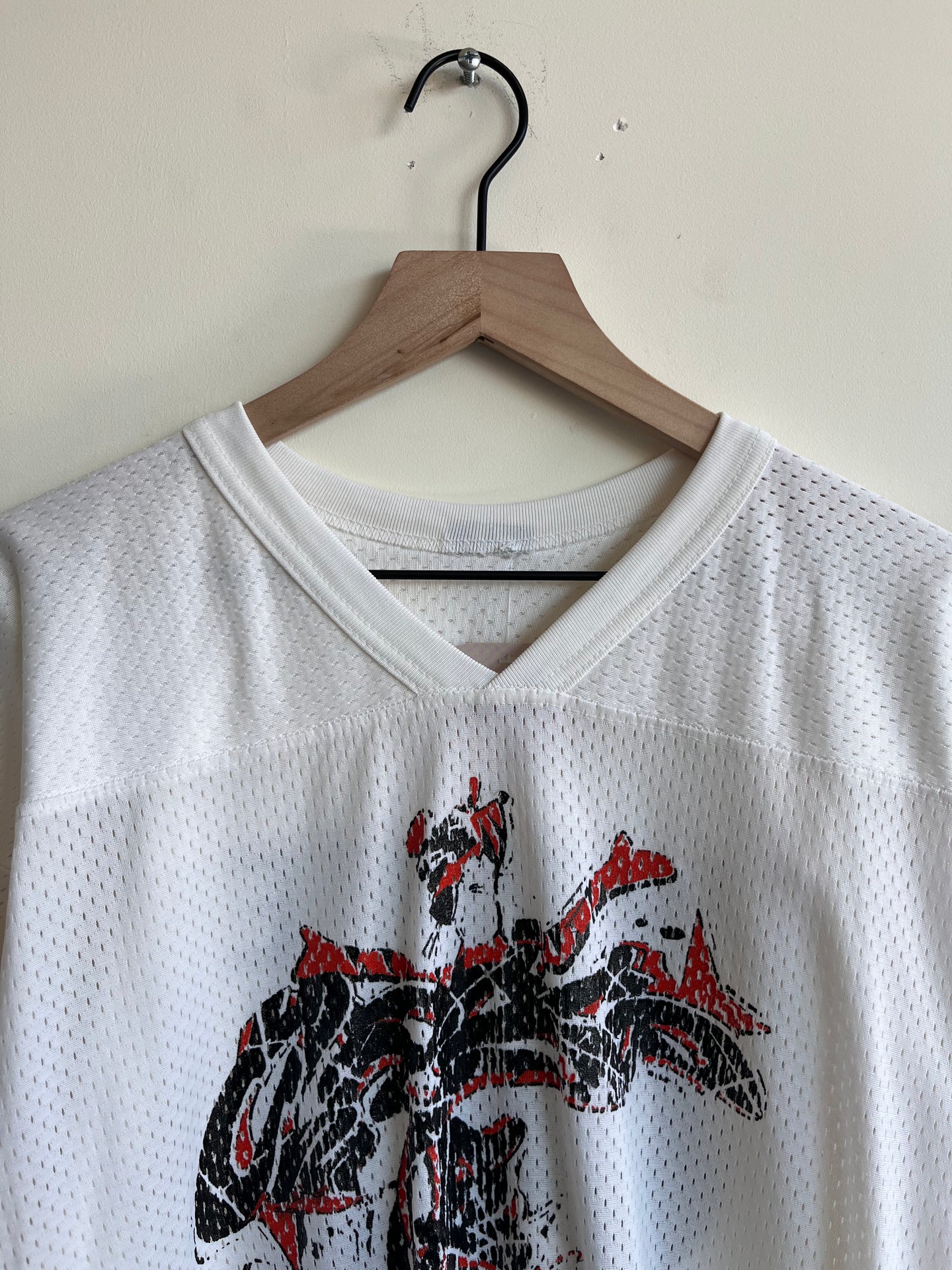 1990s Cracked Graphic infante #86 Mesh Football Jersey