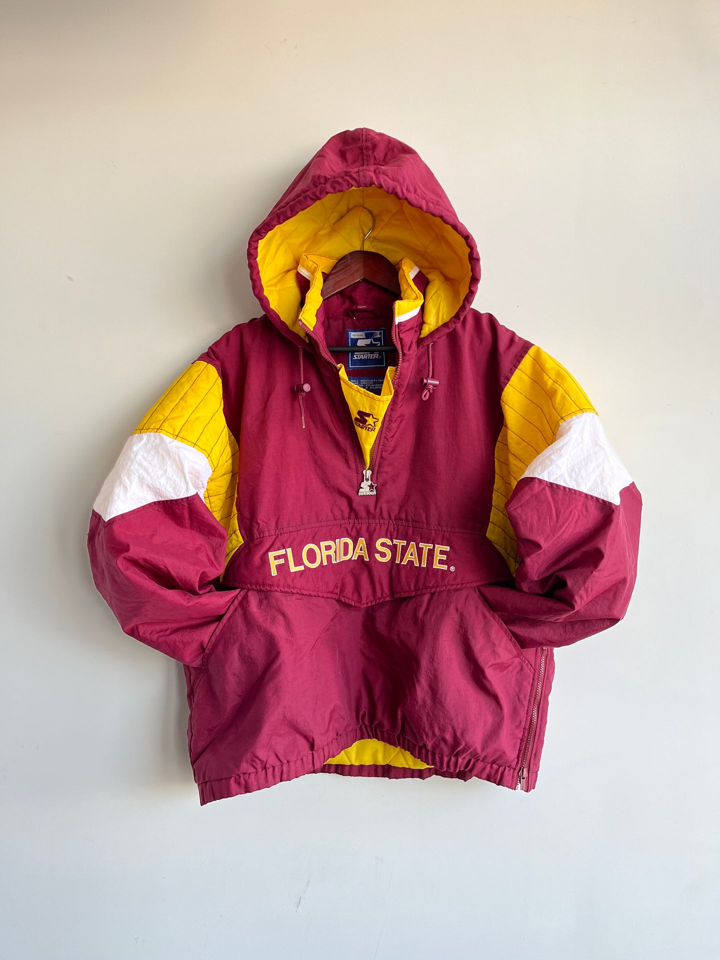 1990 Starter FSU Puffer Pullover Jacket